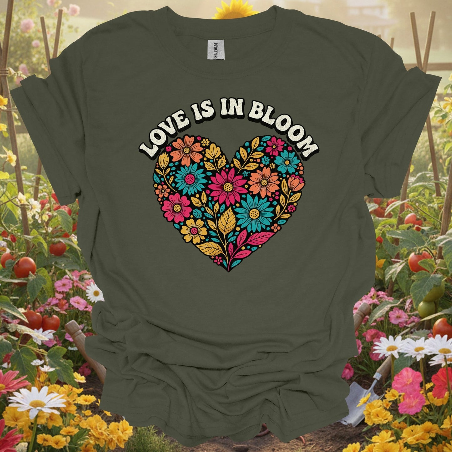"Love Is In Bloom" Aesthetic Love and Gardening Shirt - GardeningTshirts