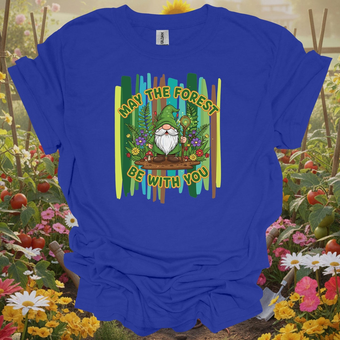 Royal tshirt showing : may the forest be with you magical gnome for gnome lovers