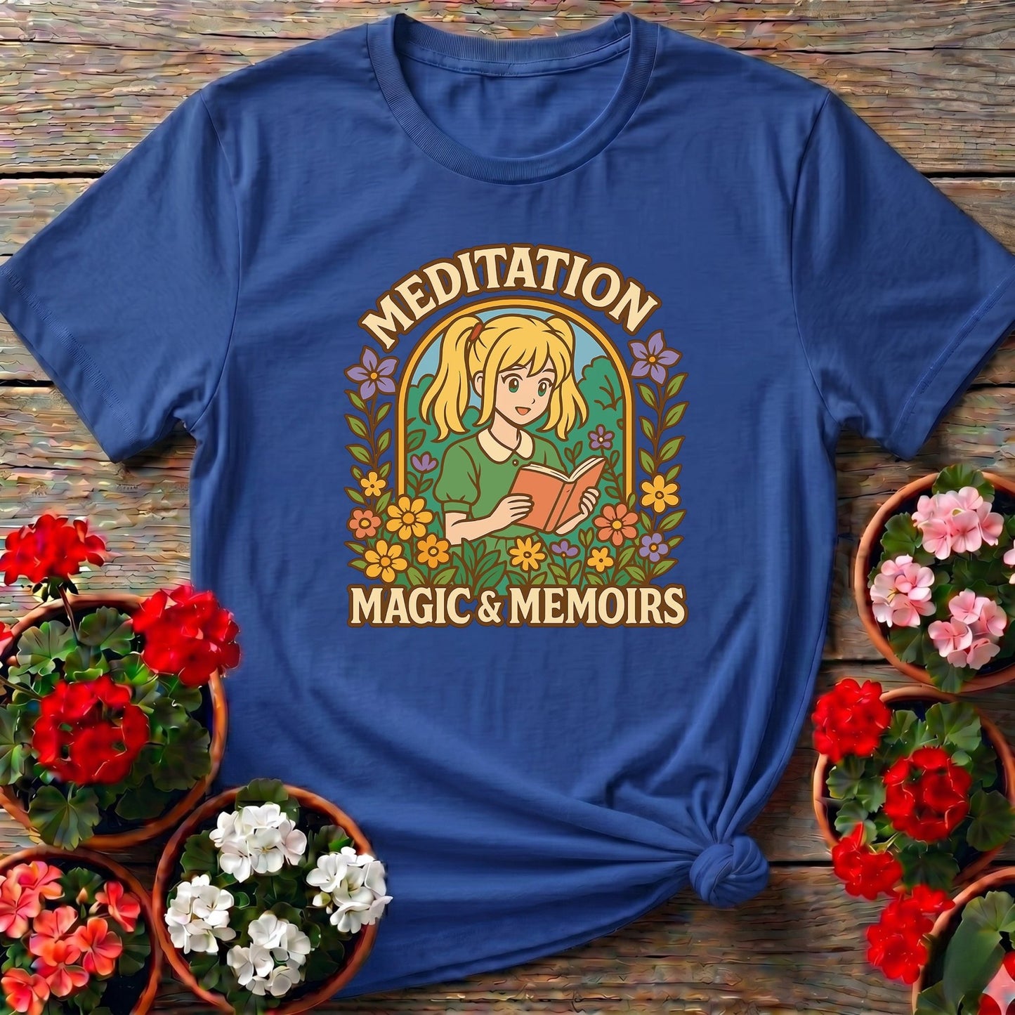 Meditation Magic Memoirs Anime Gardener T-shirt - GardeningTshirts