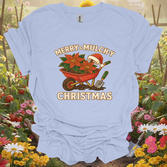"Merry & Mulch - y Christmas" Funny Gardener T-Shirt - GardeningTshirts