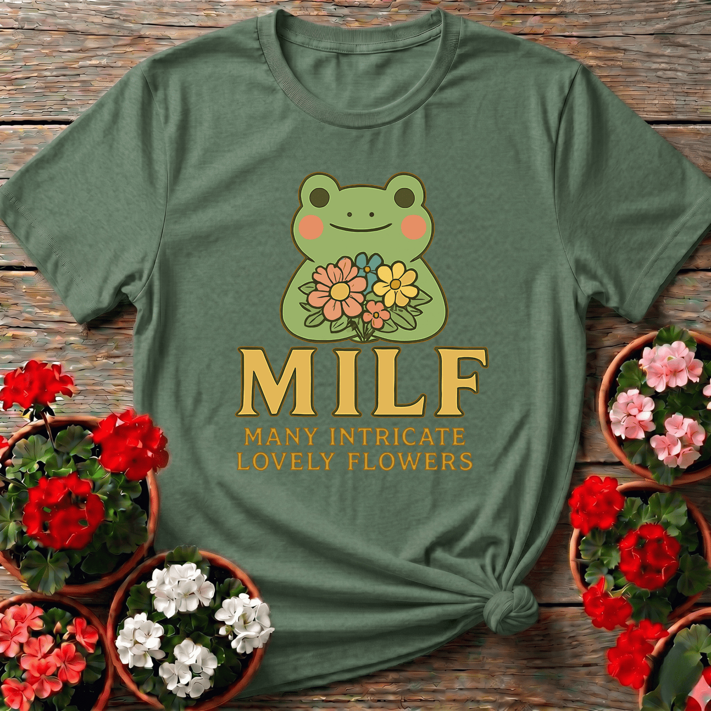 MILF Many Intricate Lovely Flowers Retro Pun Tee - GardeningTshirts