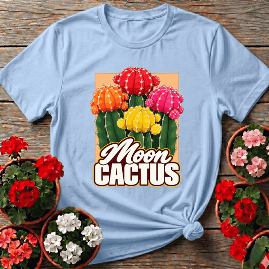 Moon Cactus Succulent Retro Illustration Shirt - GardeningTshirts