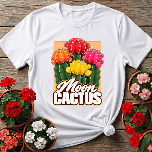 Moon Cactus Succulent Retro Illustration Shirt - GardeningTshirts