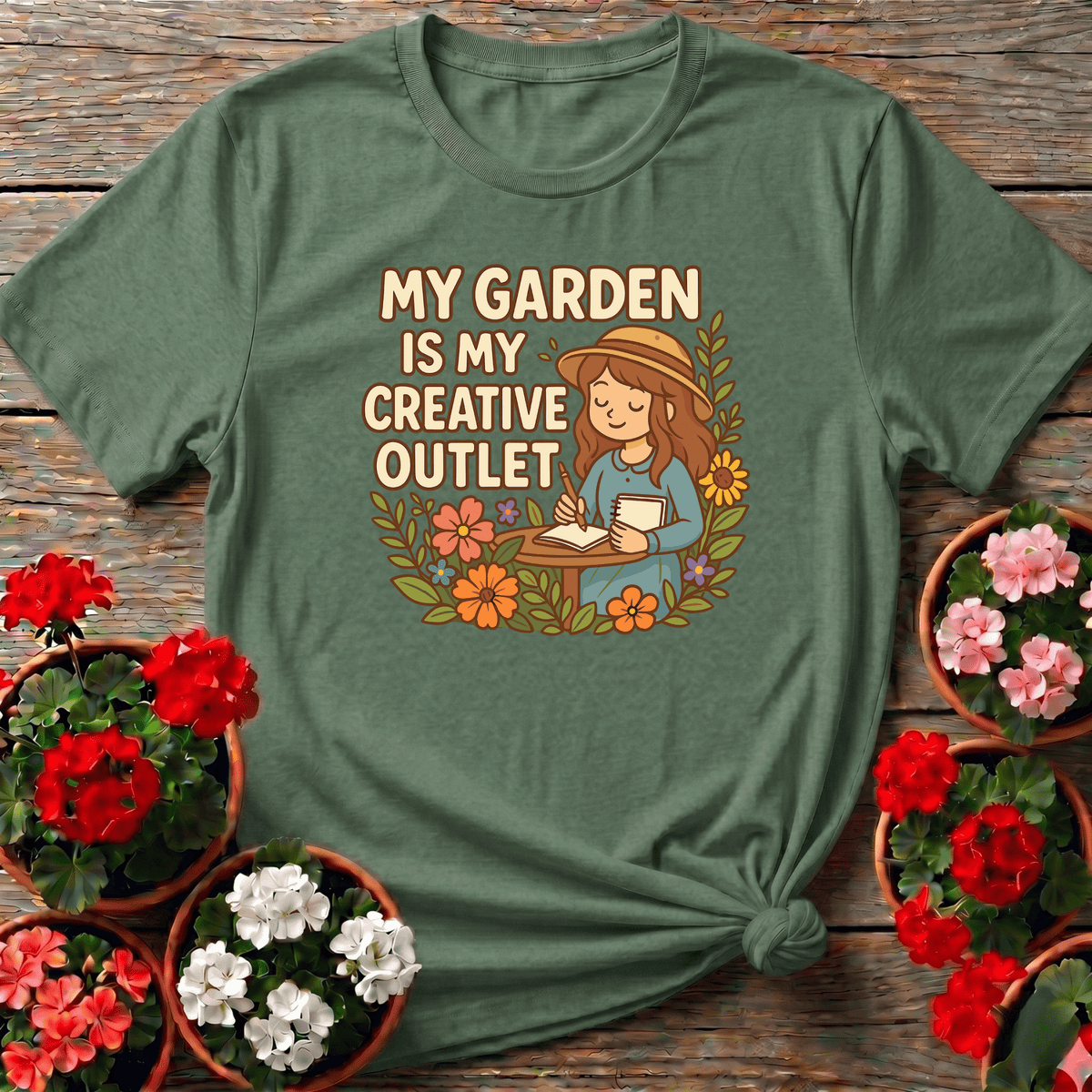 My Garden Is My Creative Outlet Gardening T-Shirt - GardeningTshirts