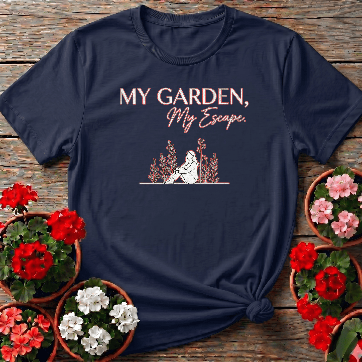 My Garden My Escape Gardening T-Shirt for Women - GardeningTshirts
