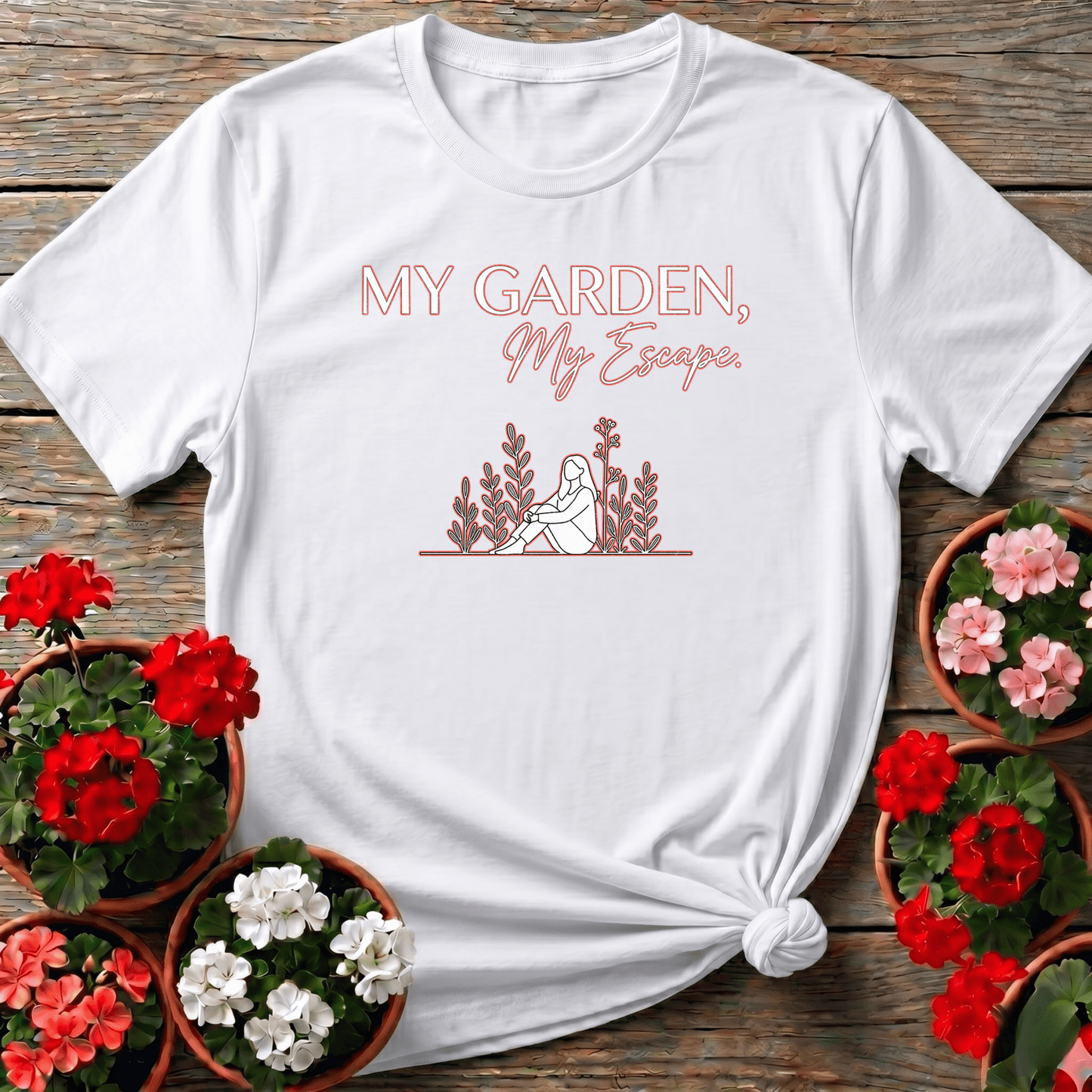 My Garden My Escape Gardening T-Shirt for Women - GardeningTshirts