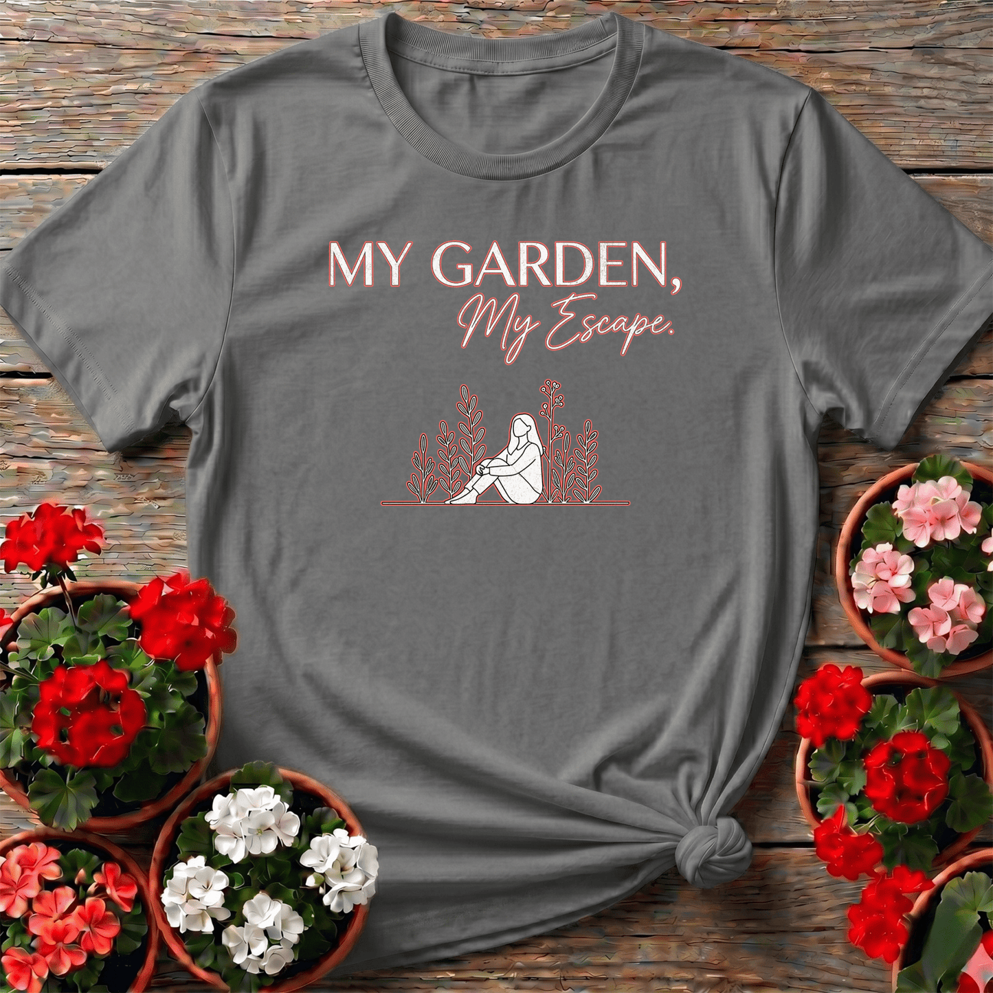 My Garden My Escape Gardening T-Shirt for Women - GardeningTshirts