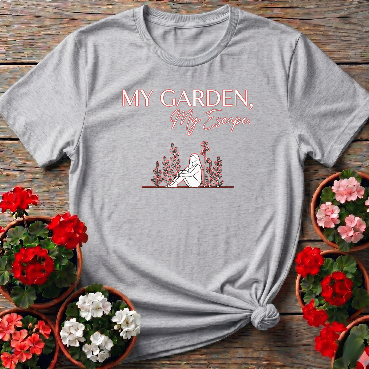 My Garden My Escape Gardening T-Shirt for Women - GardeningTshirts