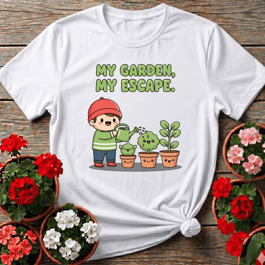 My Garden My Escape Kawaii Gardening Tee for Plant Lovers - GardeningTshirts