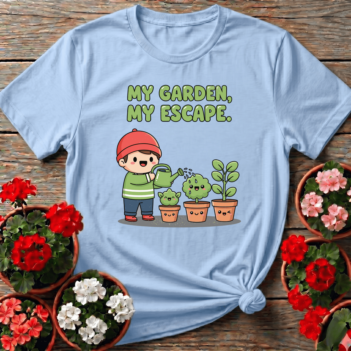 My Garden My Escape Kawaii Gardening Tee for Plant Lovers - GardeningTshirts