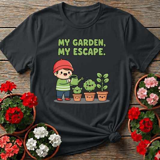 My Garden My Escape Kawaii Gardening Tee for Plant Lovers - GardeningTshirts