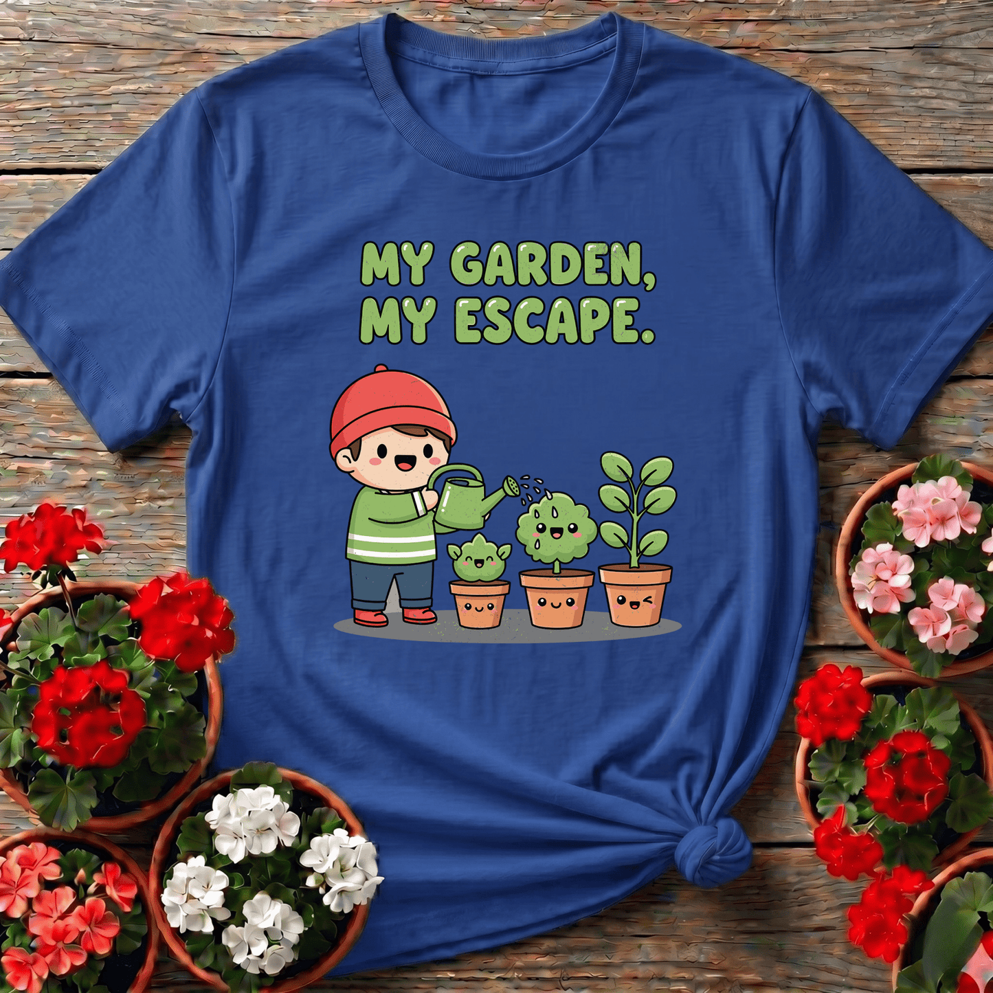 My Garden My Escape Kawaii Gardening Tee for Plant Lovers - GardeningTshirts