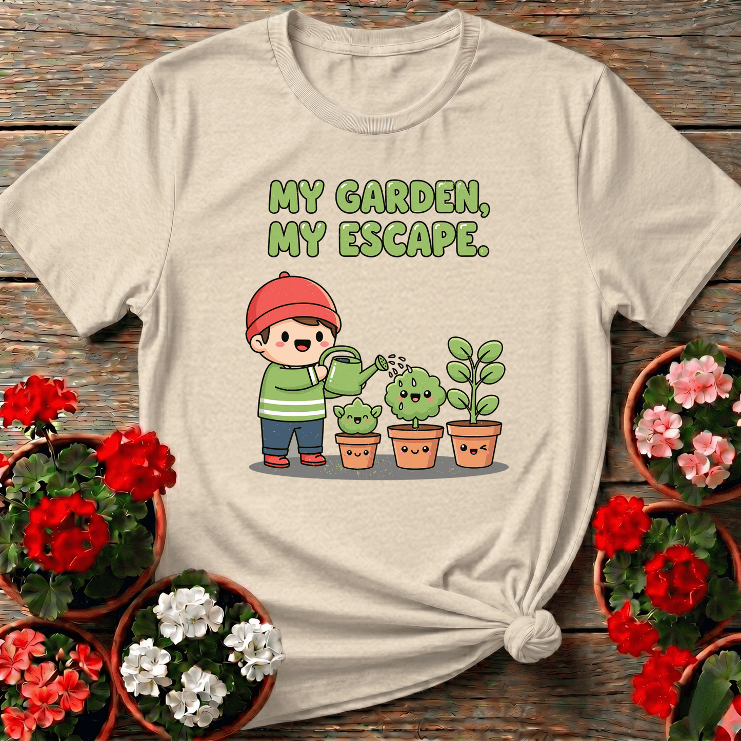 My Garden My Escape Kawaii Gardening Tee for Plant Lovers - GardeningTshirts