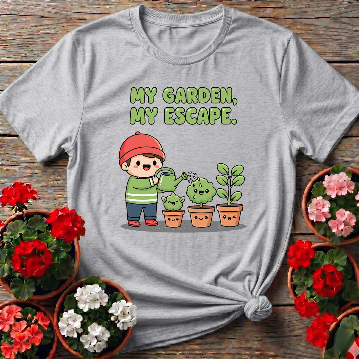 My Garden My Escape Kawaii Gardening Tee for Plant Lovers - GardeningTshirts