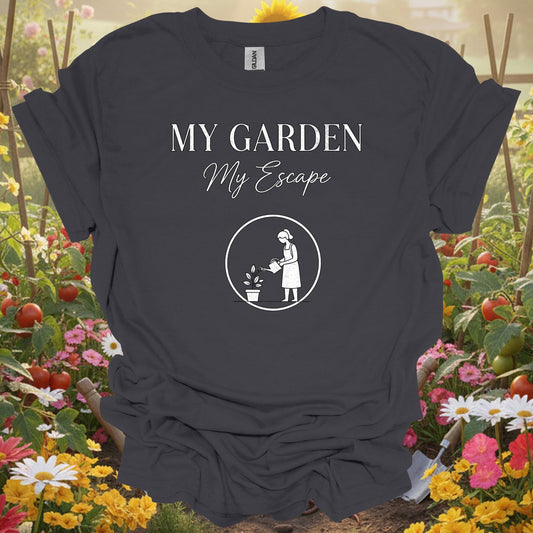 "My Garden My Escape" Minimalist Line Art T-Shirt - GardeningTshirts