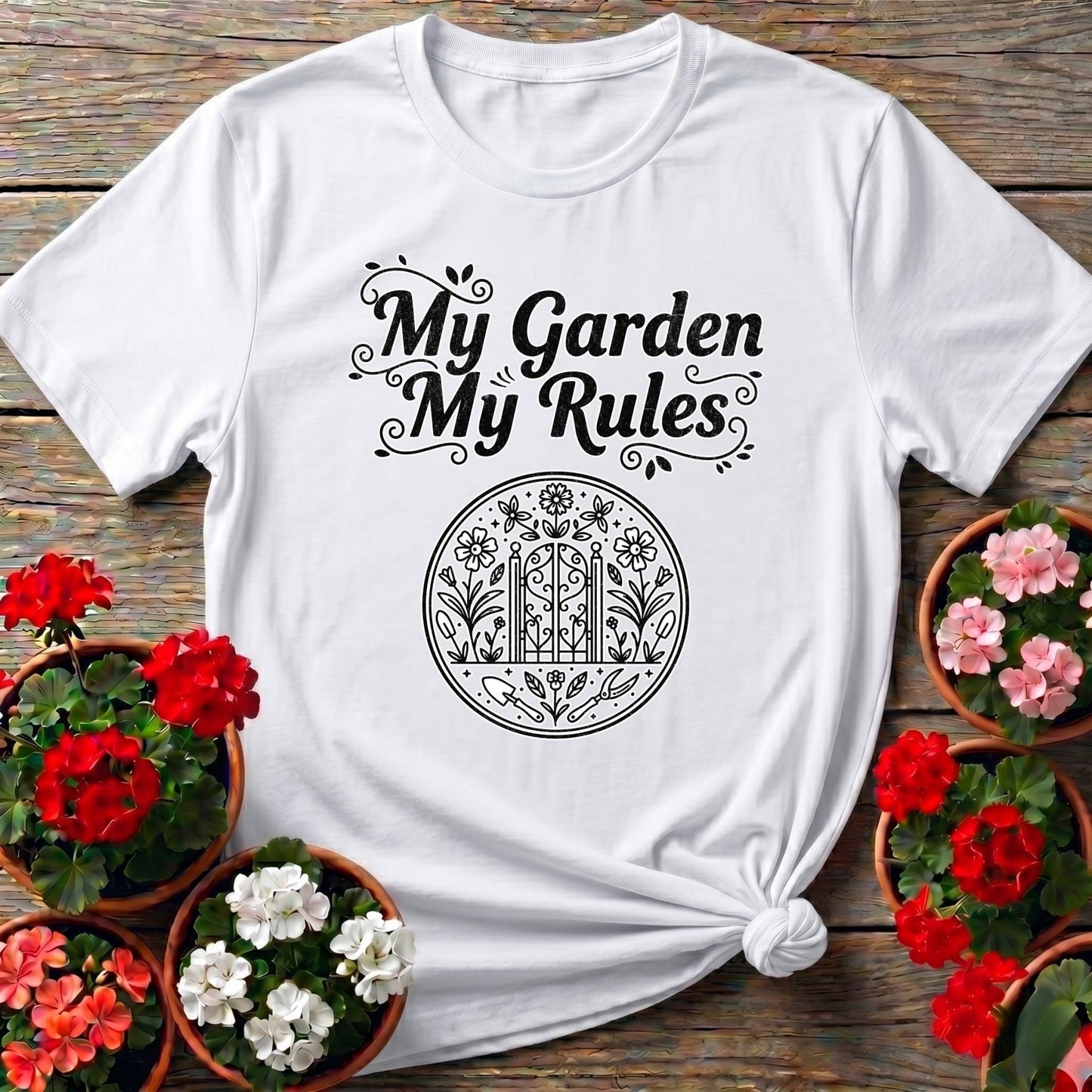 My Garden My Rules Botanical T-shirt - GardeningTshirts