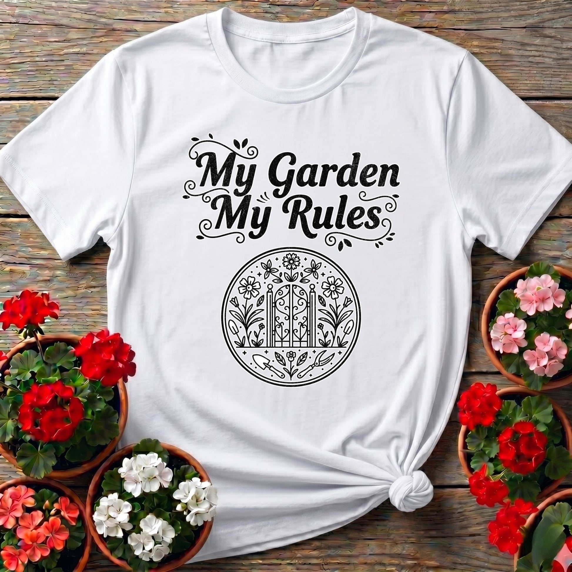 My Garden My Rules Botanical T-shirt - GardeningTshirts