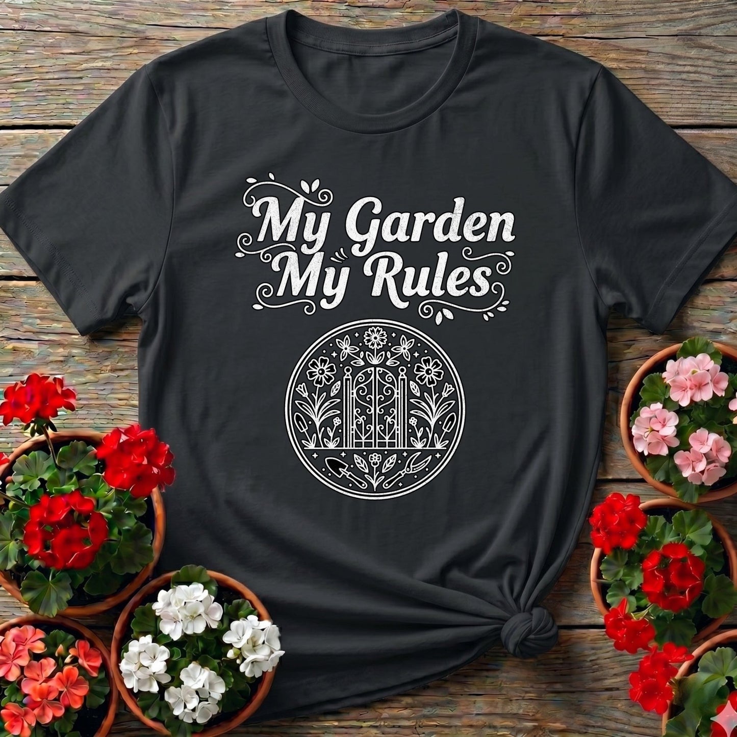 My Garden My Rules Botanical T-shirt - GardeningTshirts