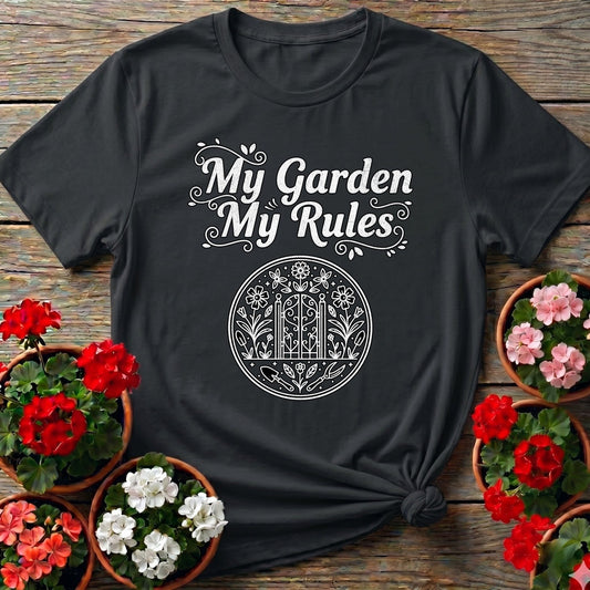 My Garden My Rules Botanical T-shirt - GardeningTshirts
