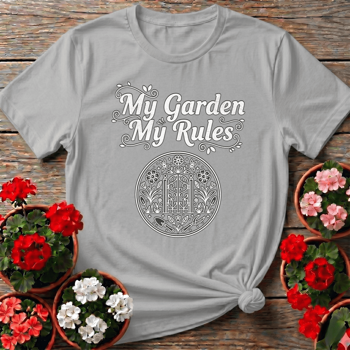 My Garden My Rules Botanical T-shirt - GardeningTshirts