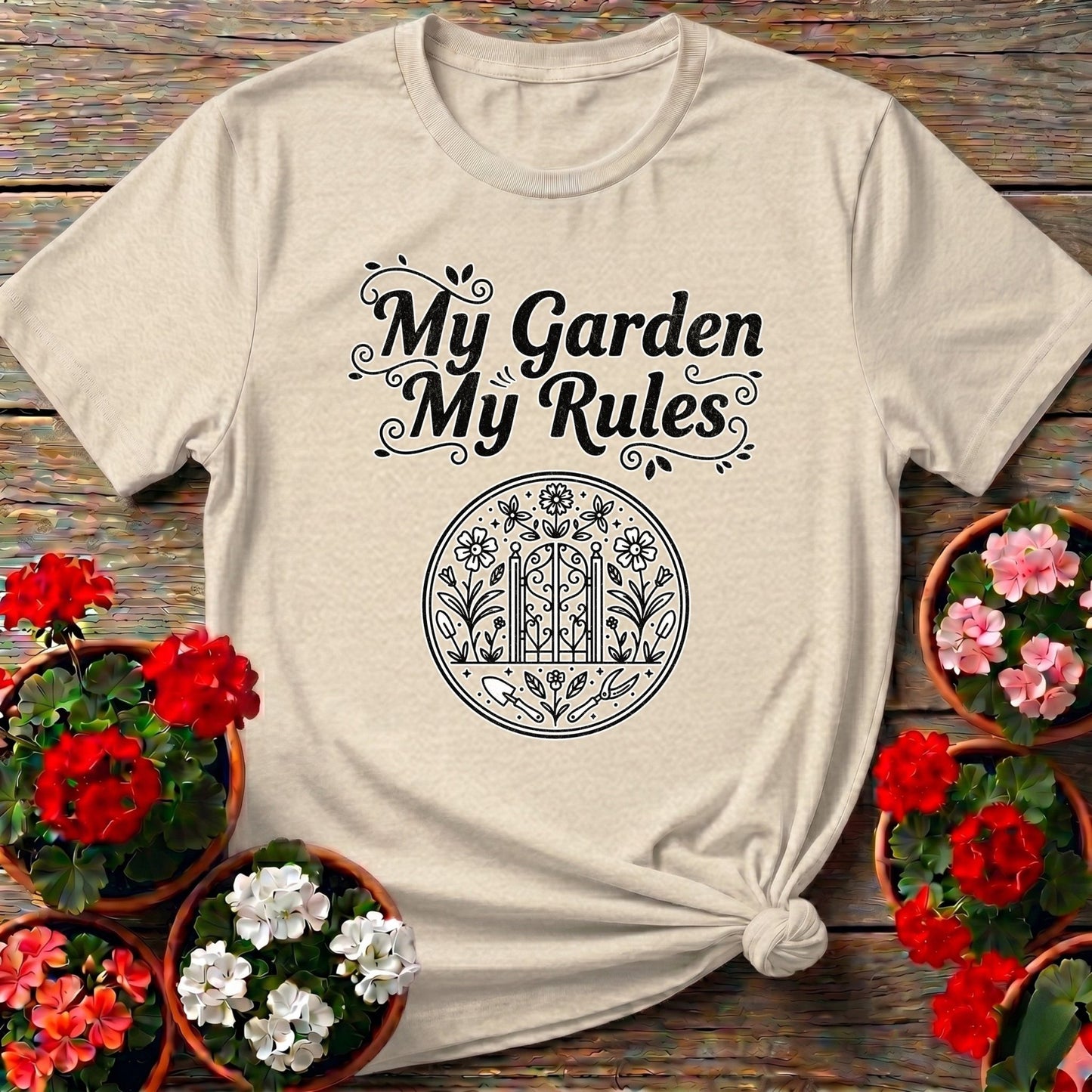 My Garden My Rules Botanical T-shirt - GardeningTshirts