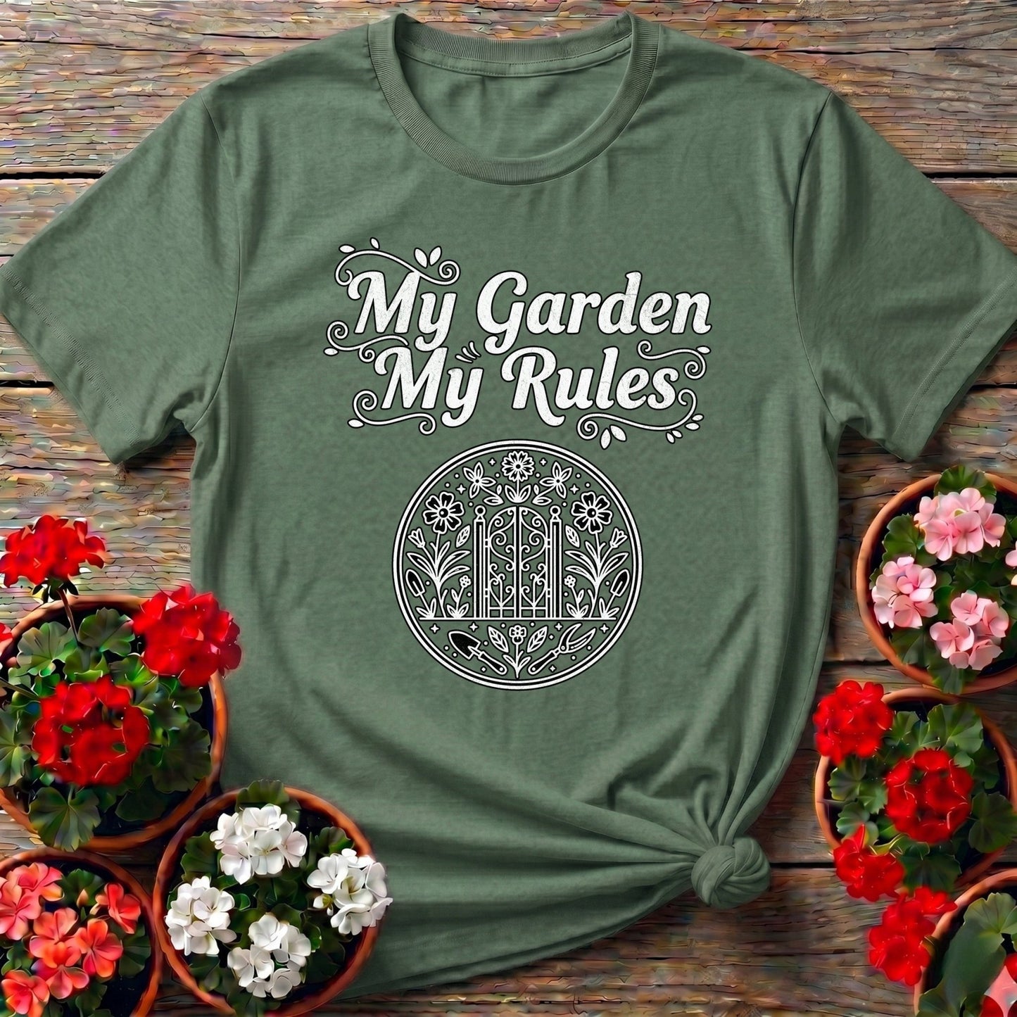 My Garden My Rules Botanical T-shirt - GardeningTshirts