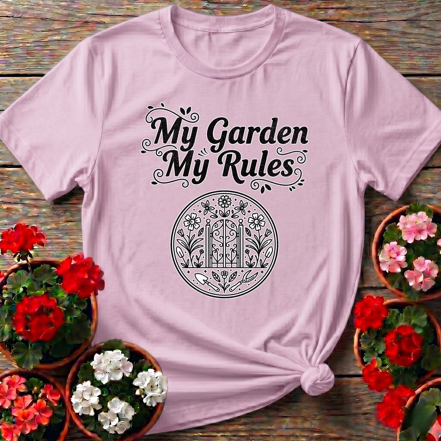 My Garden My Rules Botanical T-shirt - GardeningTshirts