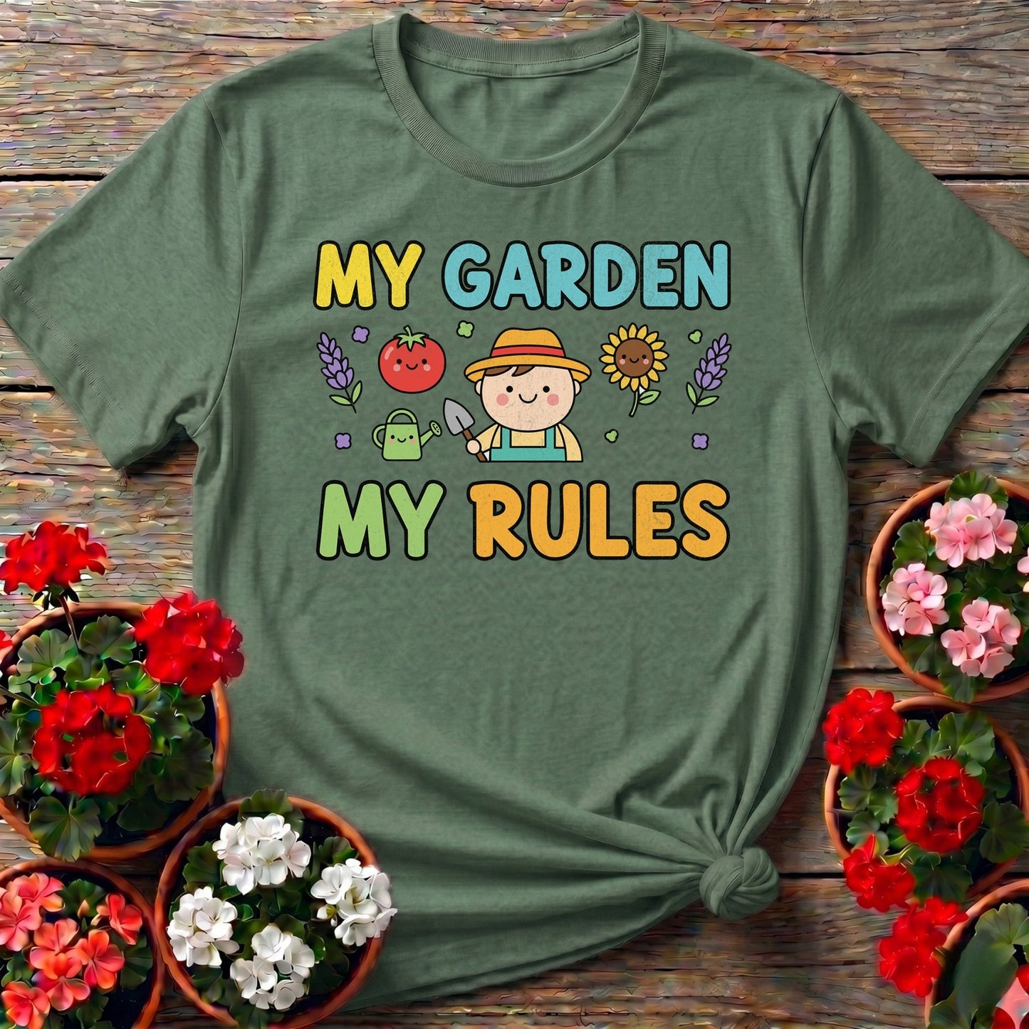 My Garden My Rules Cute Gardener T-shirt - GardeningTshirts