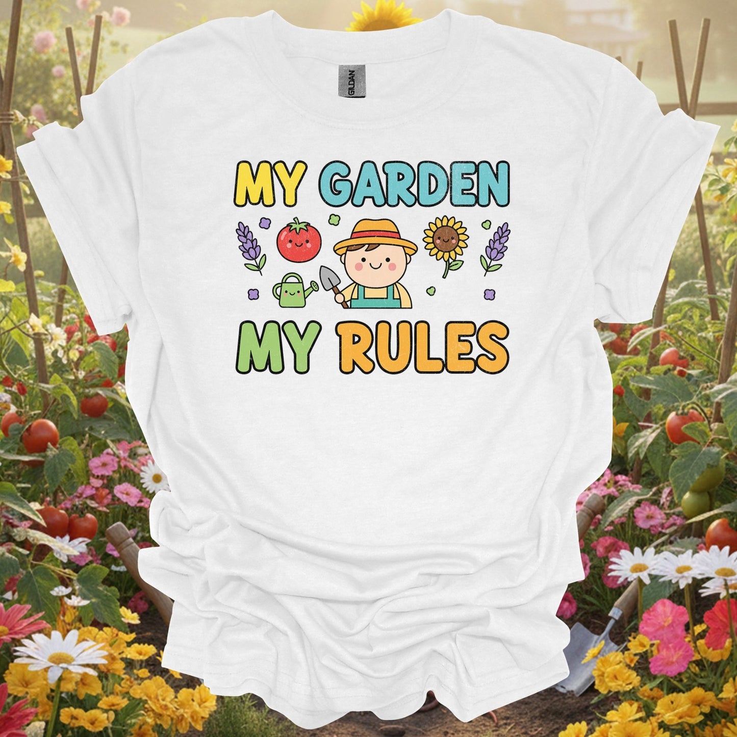 "My Garden My Rules" Cute Gardener T-Shirt - GardeningTshirts