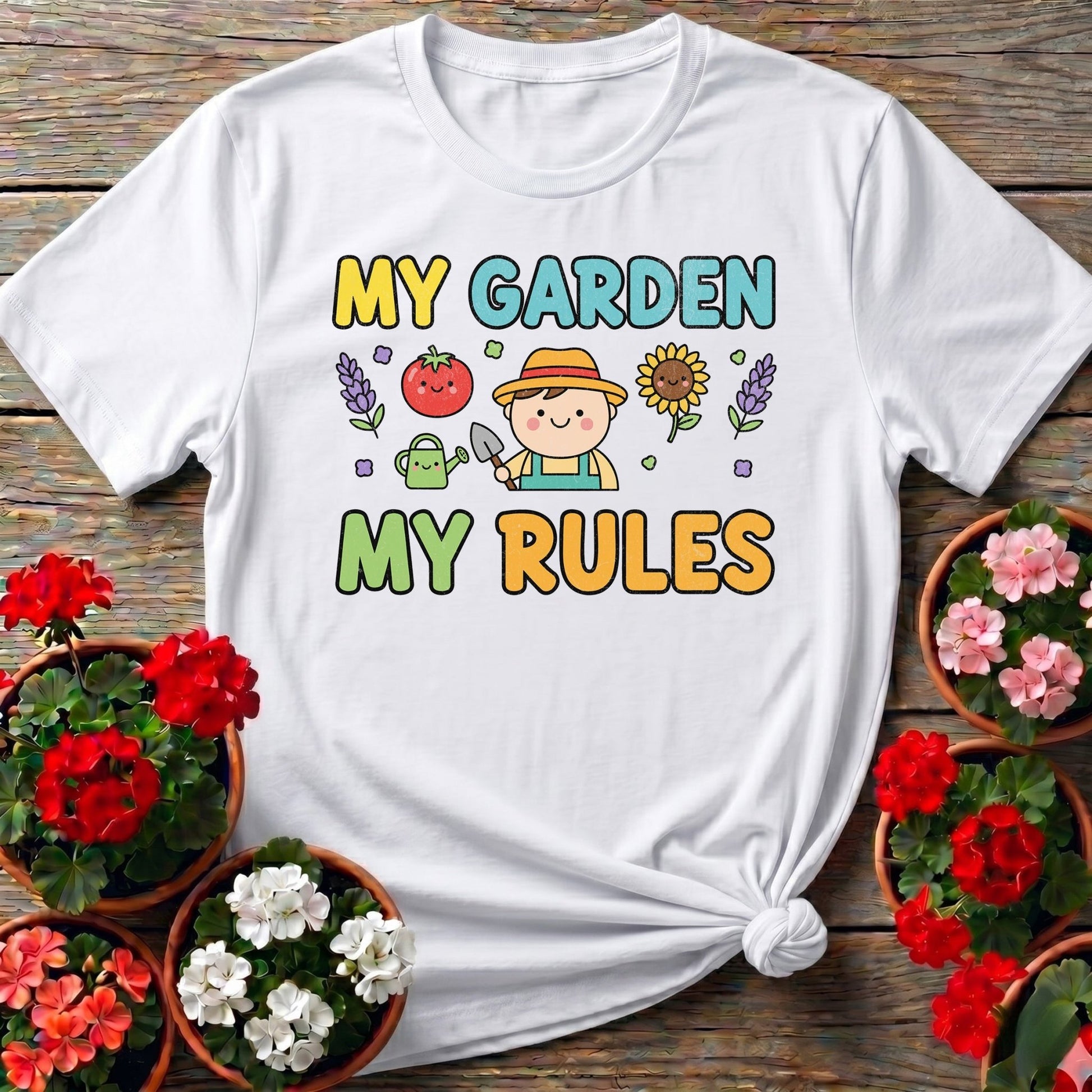 My Garden My Rules Cute Gardener T-shirt - GardeningTshirts