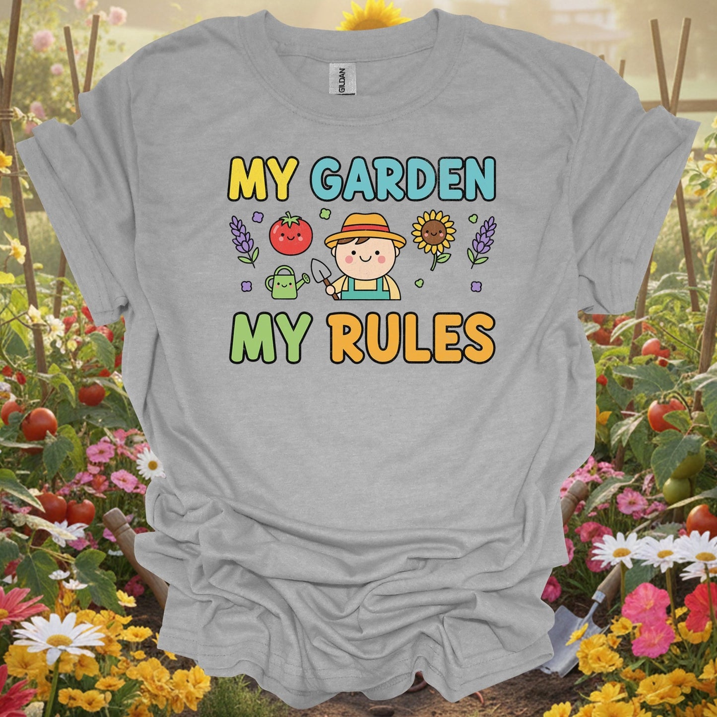 "My Garden My Rules" Cute Gardener T-Shirt - GardeningTshirts