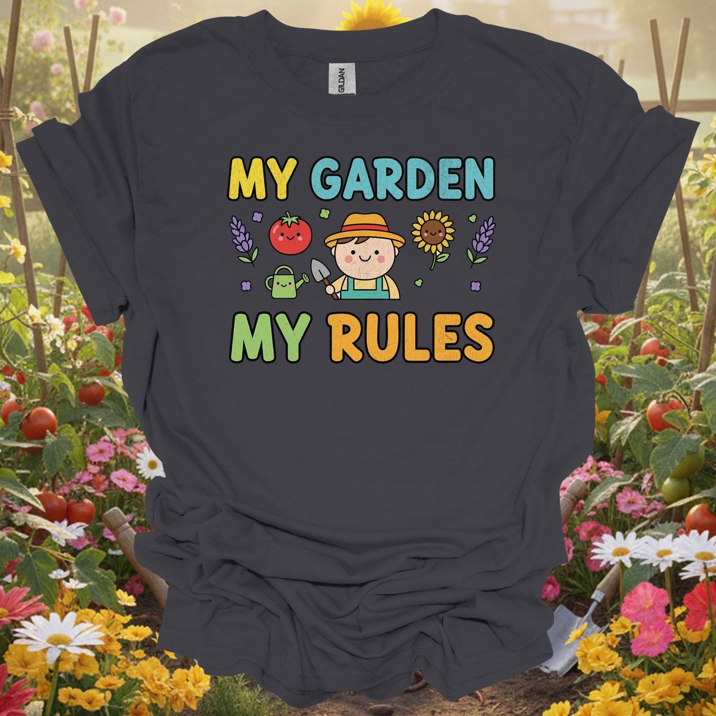 "My Garden My Rules" Cute Gardener T-Shirt - GardeningTshirts
