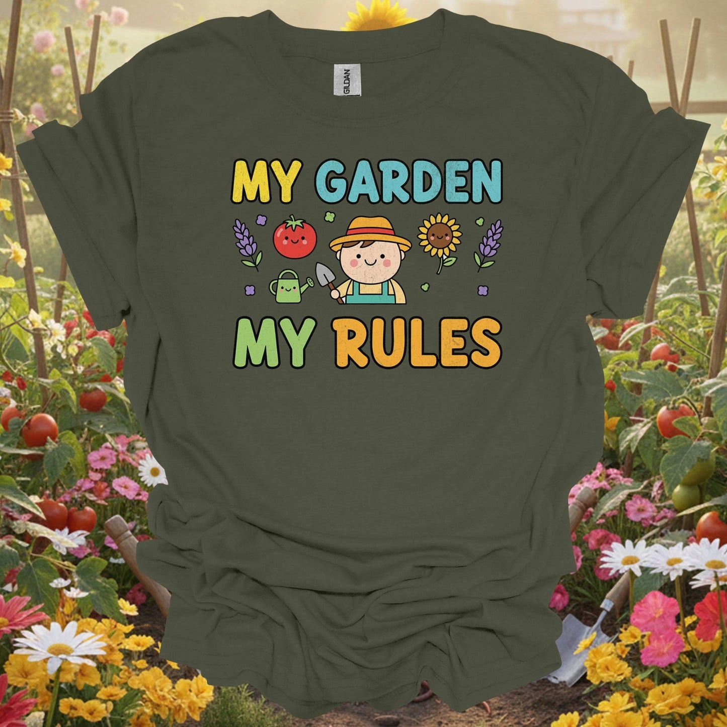 "My Garden My Rules" Cute Gardener T-Shirt - GardeningTshirts