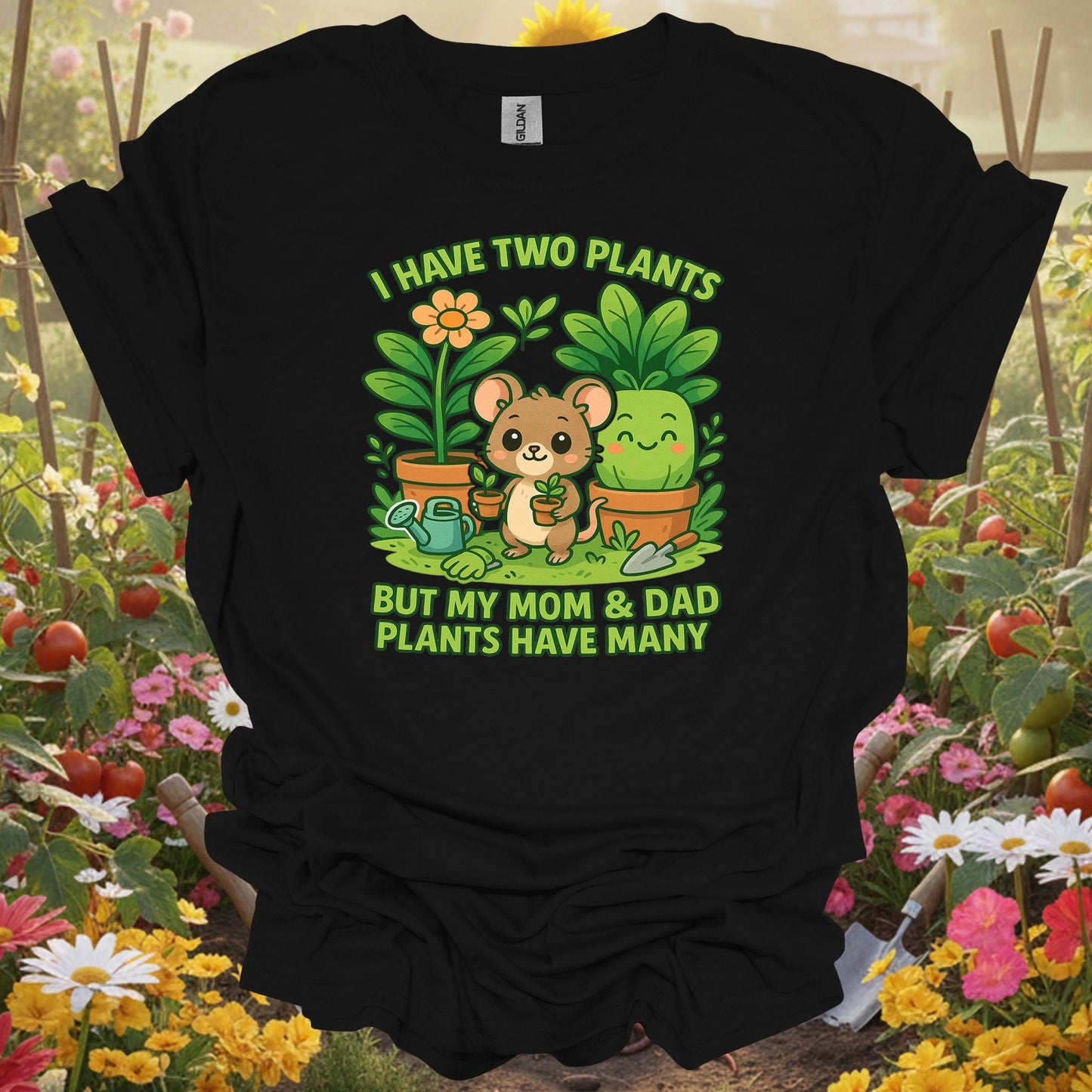Black top showing my parents plants have many cute mouse for nature lovers
