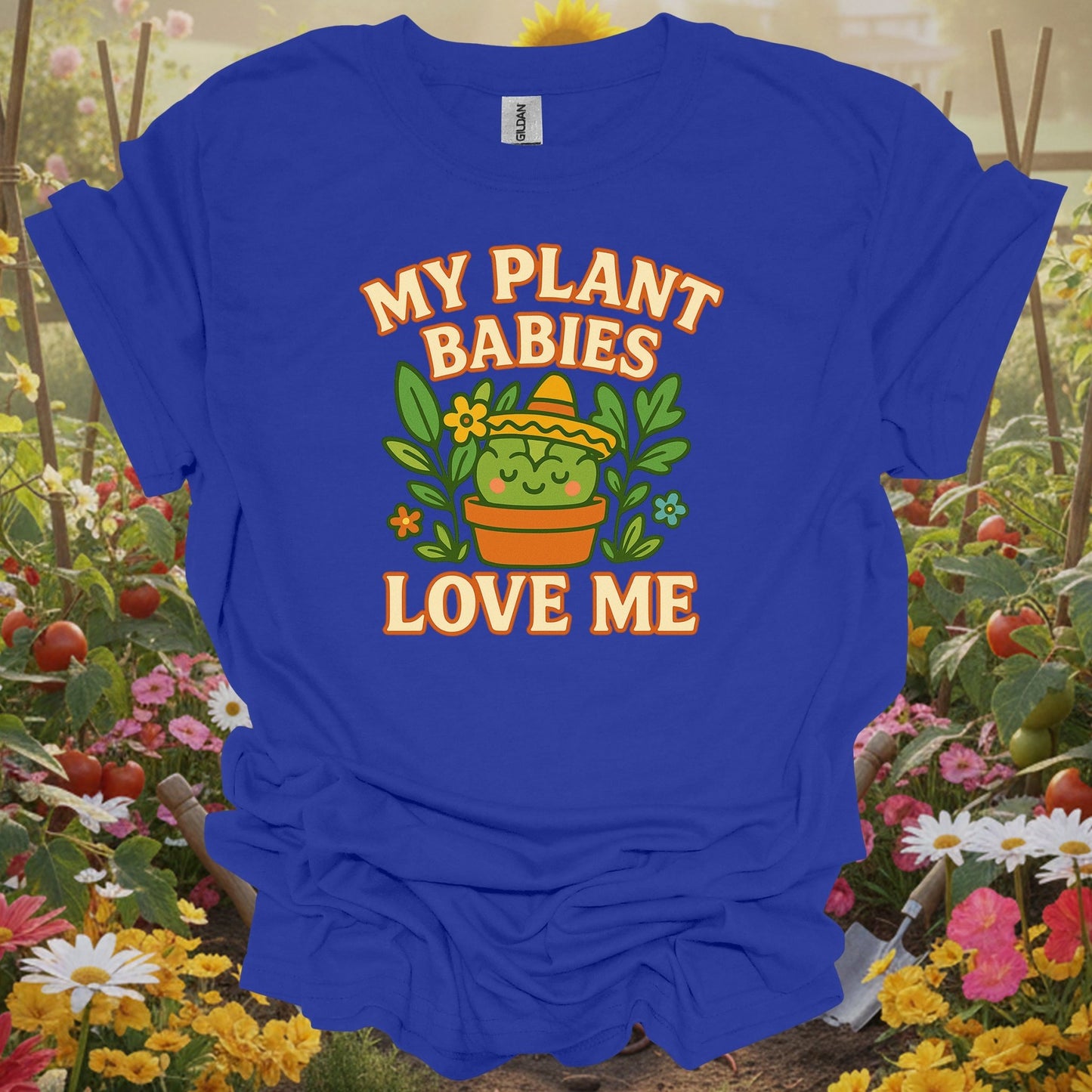 Royal tshirt showing my plant babies love me funny kawaii succulent for gardening enthusiasts