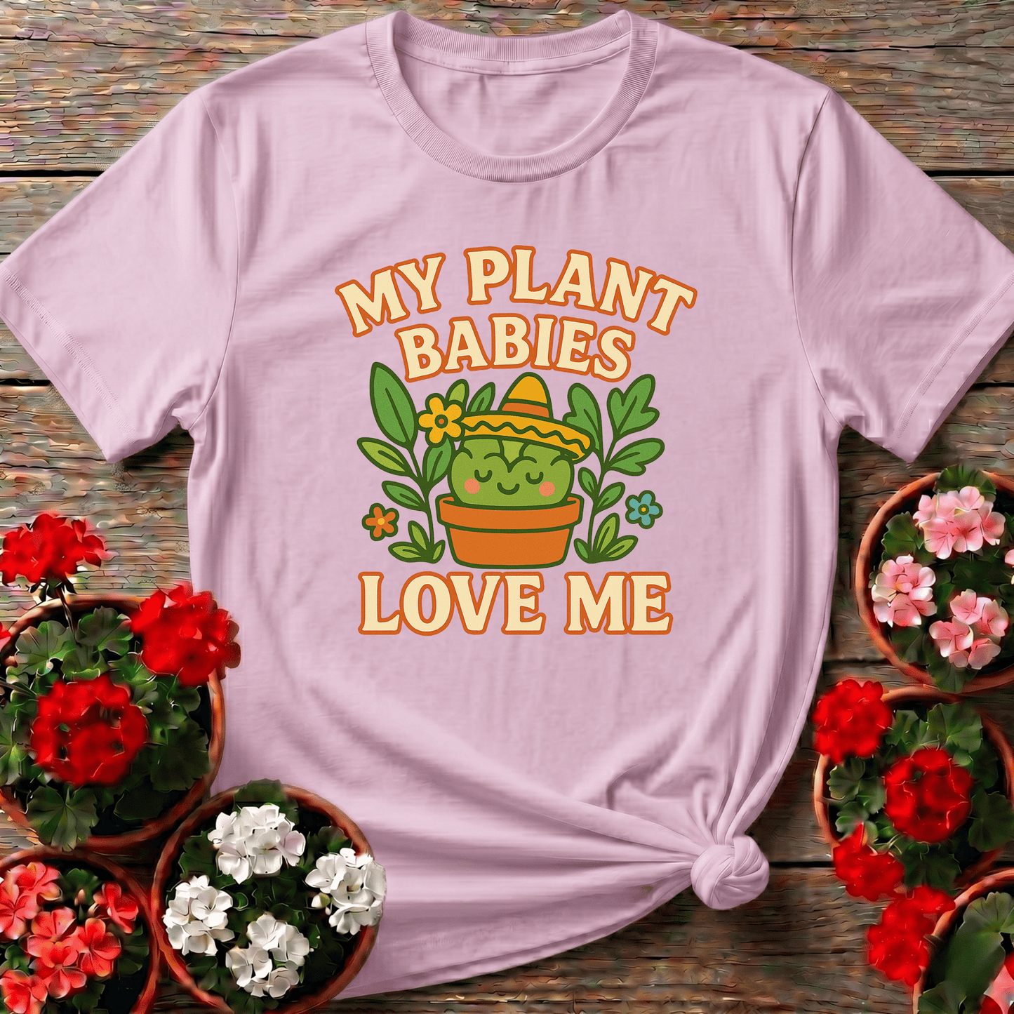 My Plant Babies Love Me Funny Kawaii Succulent Tee - GardeningTshirts