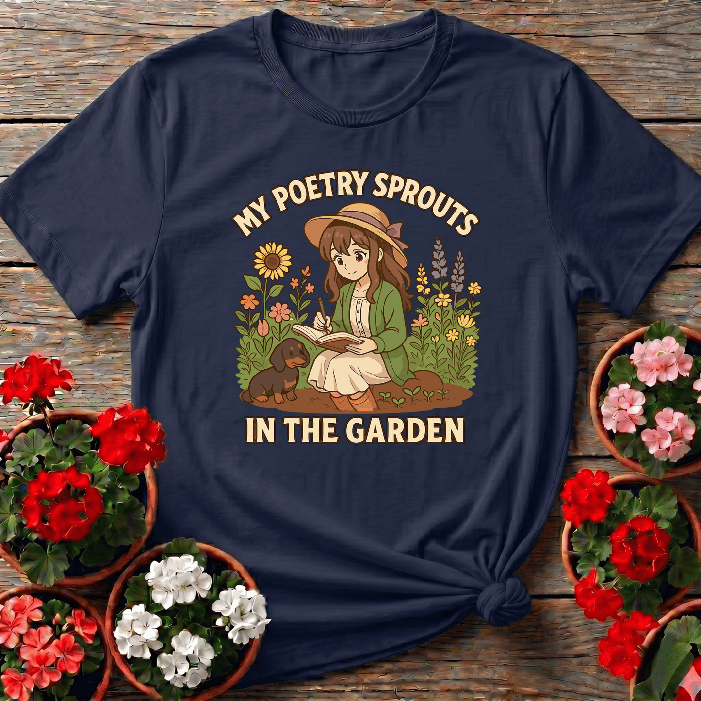 My Poetry Sprouts In The Garden Anime T-shirt - GardeningTshirts