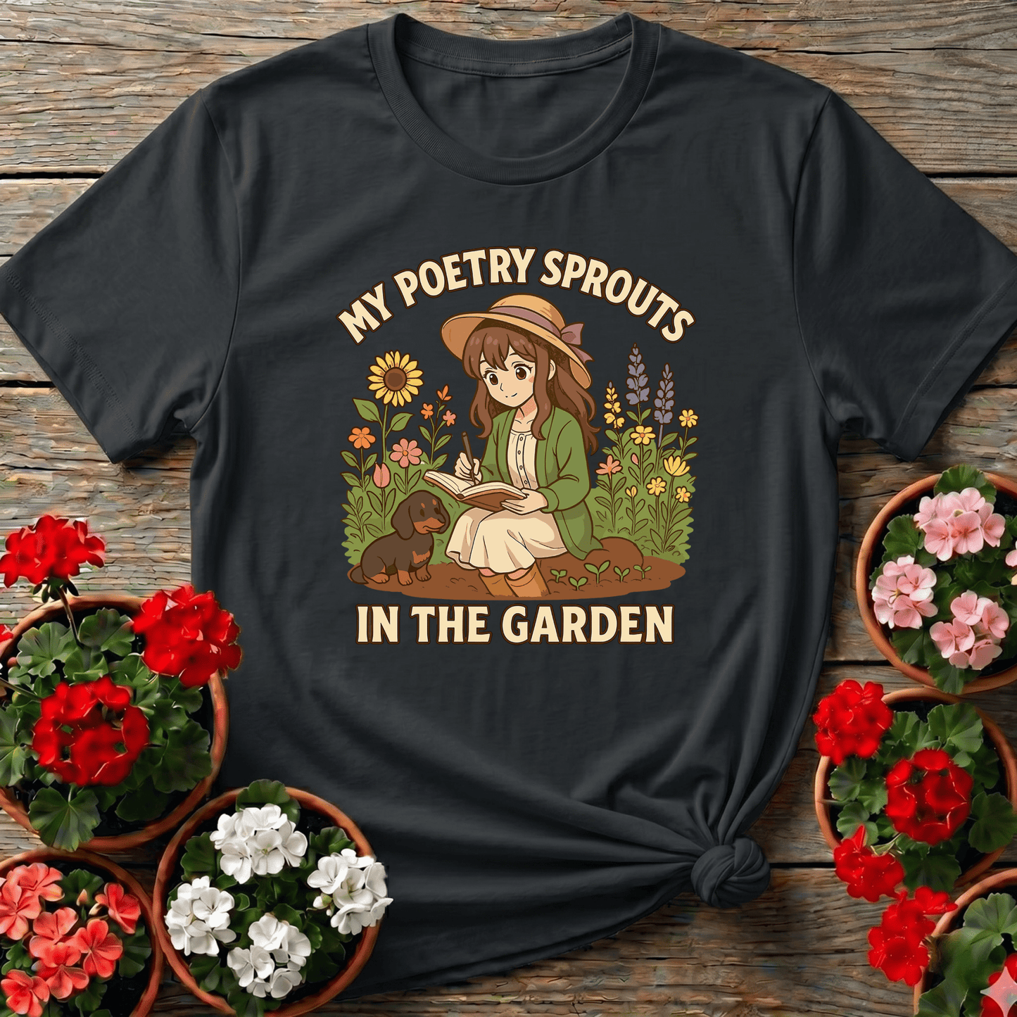 My Poetry Sprouts In The Garden Anime T-shirt - GardeningTshirts