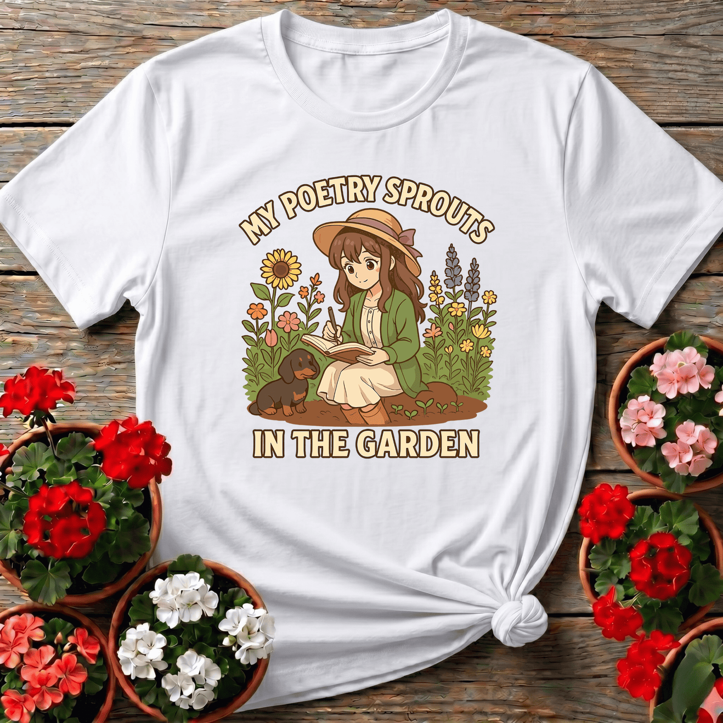My Poetry Sprouts In The Garden Anime T-shirt - GardeningTshirts