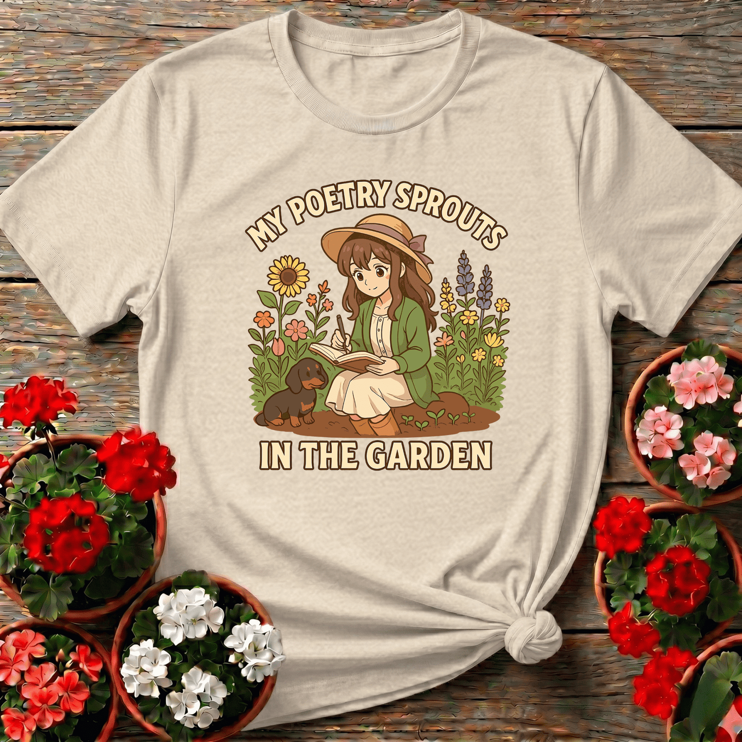 My Poetry Sprouts In The Garden Anime T-shirt - GardeningTshirts