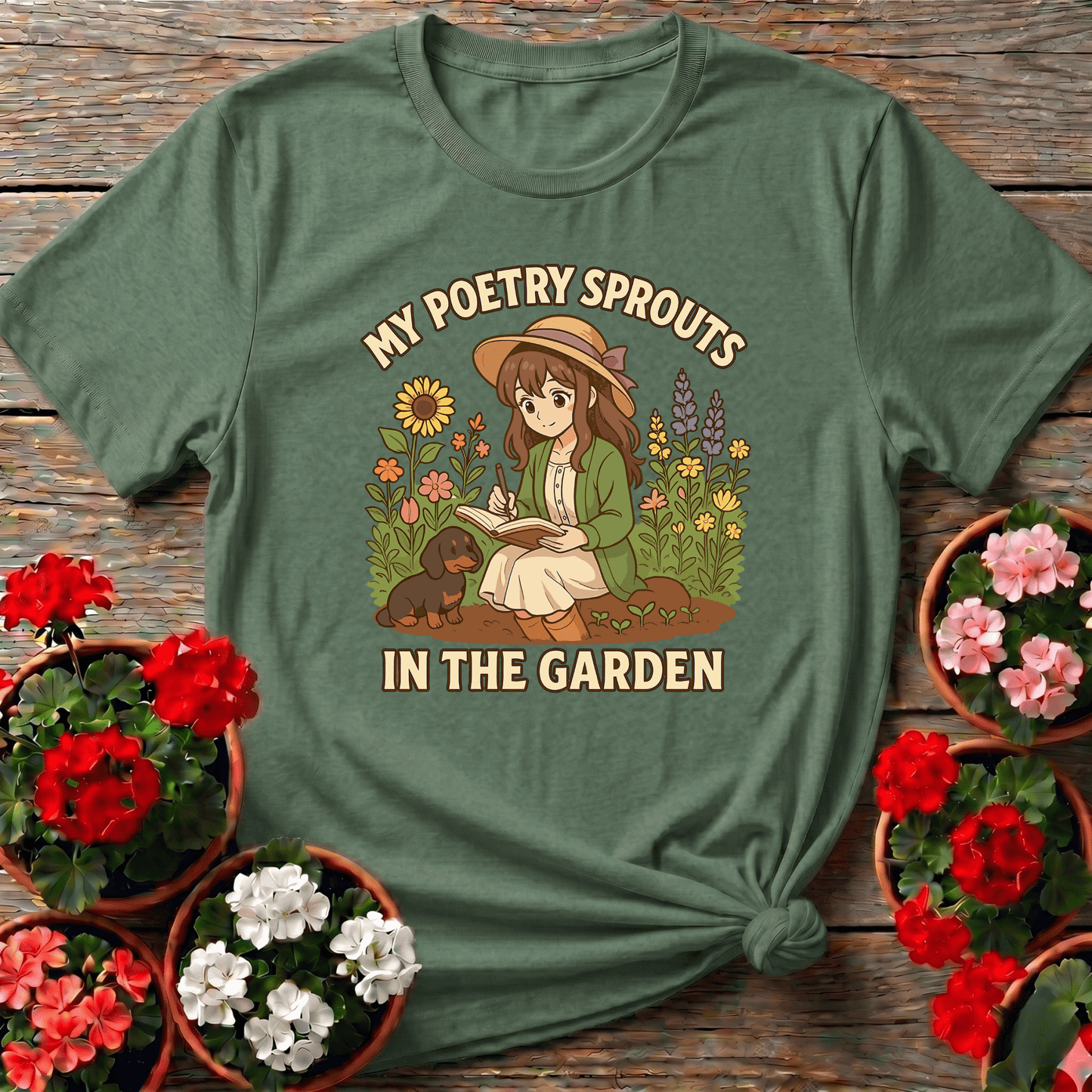 My Poetry Sprouts In The Garden Anime T-shirt - GardeningTshirts