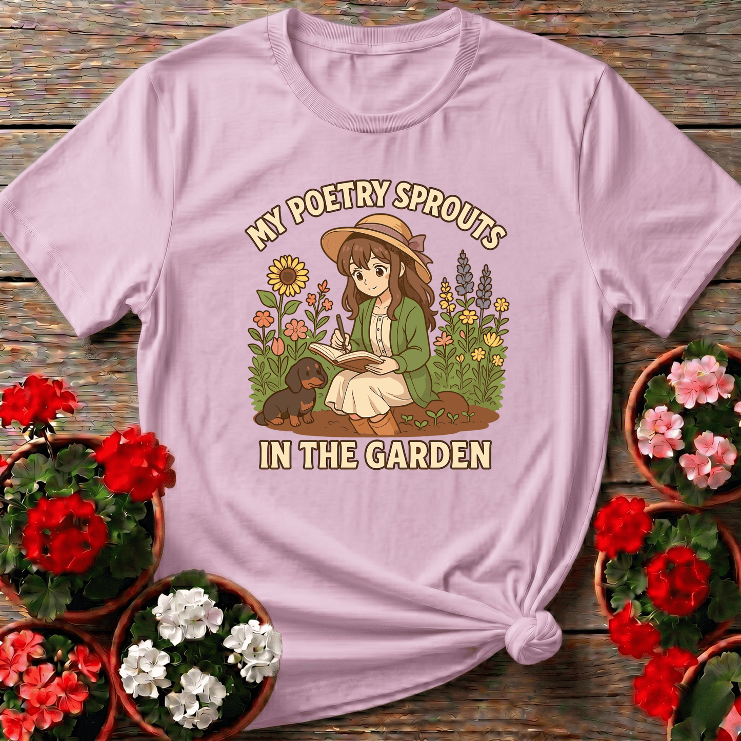 My Poetry Sprouts In The Garden Anime T-shirt - GardeningTshirts