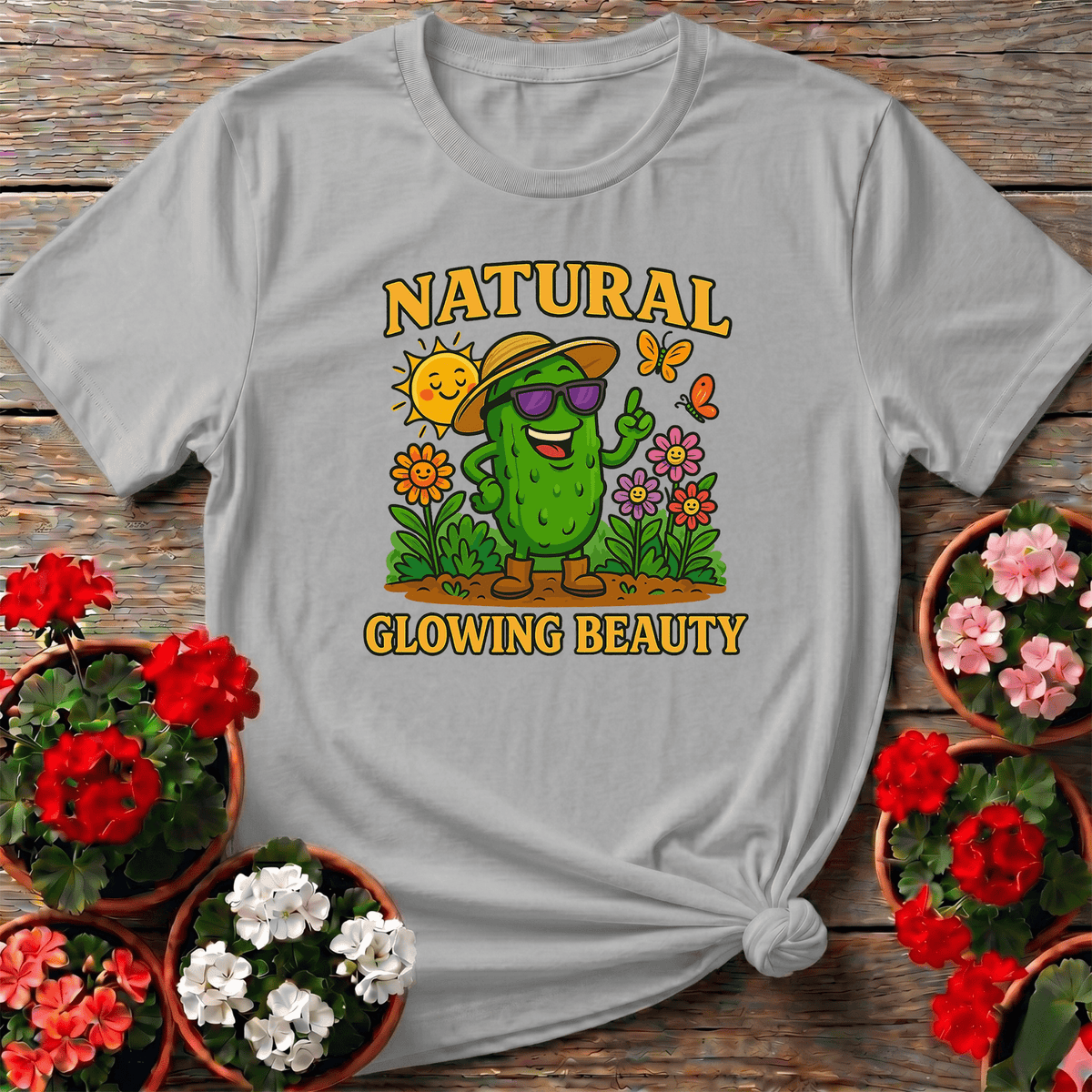 Natural Glowing Beauty Funny Pickle T-shirt - GardeningTshirts