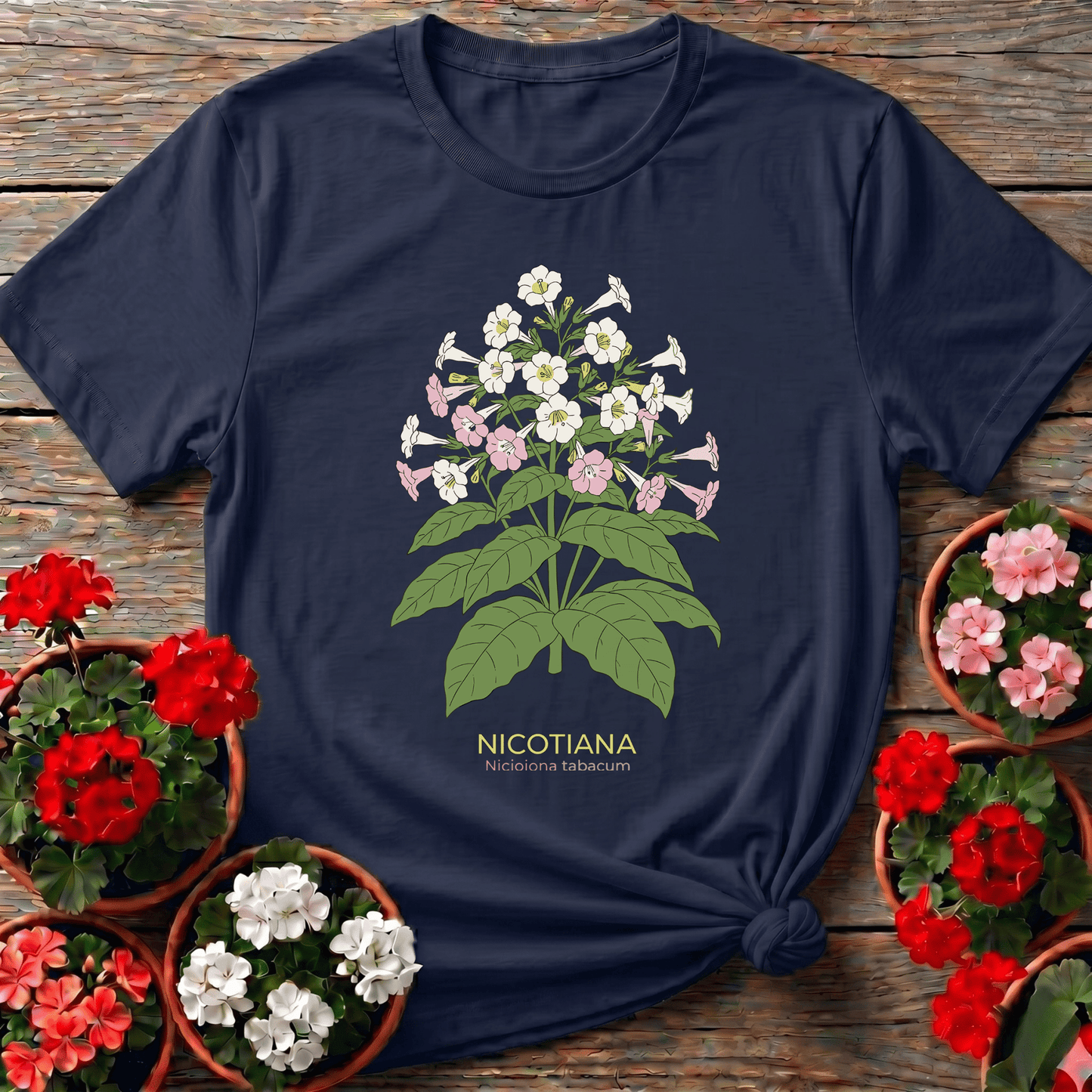 Nicotiana Flowering Tobacco Plant Botanical Garden Shirt - GardeningTshirts