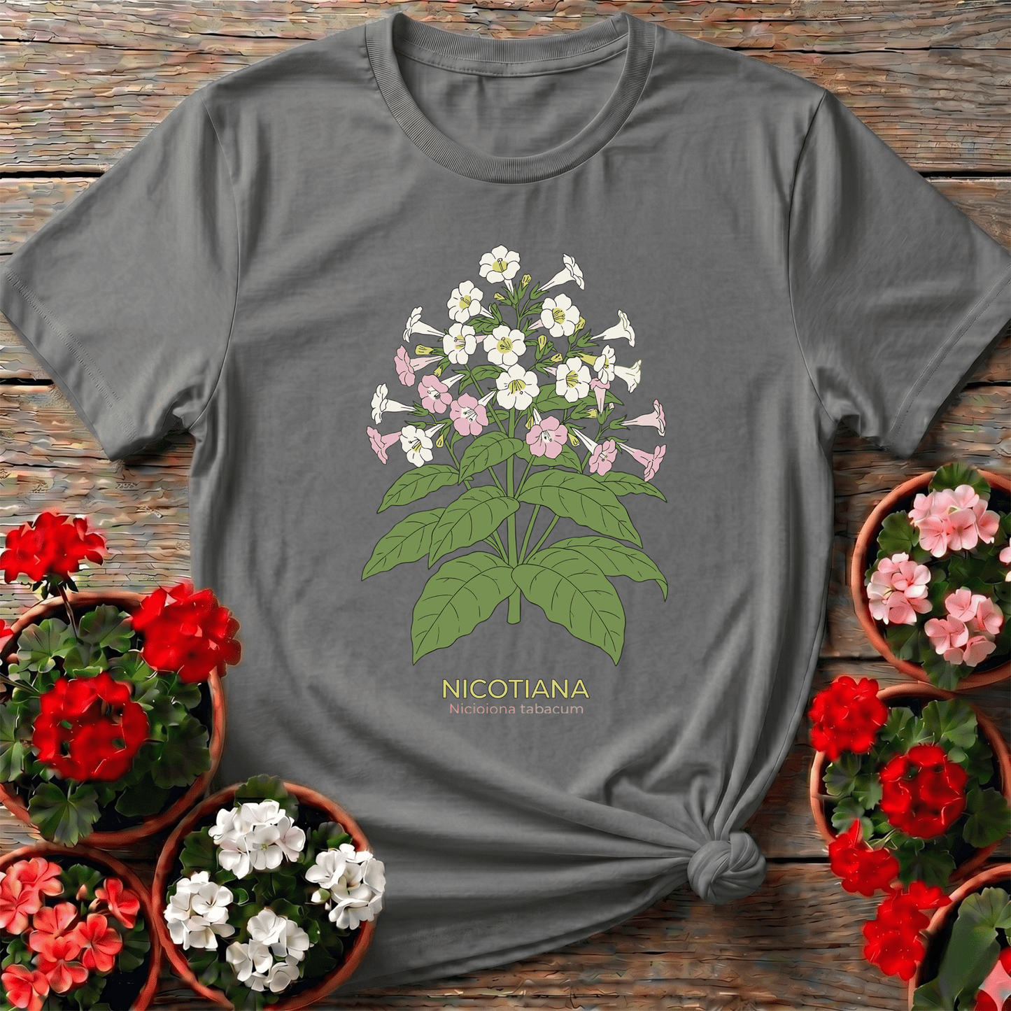 Nicotiana Flowering Tobacco Plant Botanical Garden Shirt - GardeningTshirts
