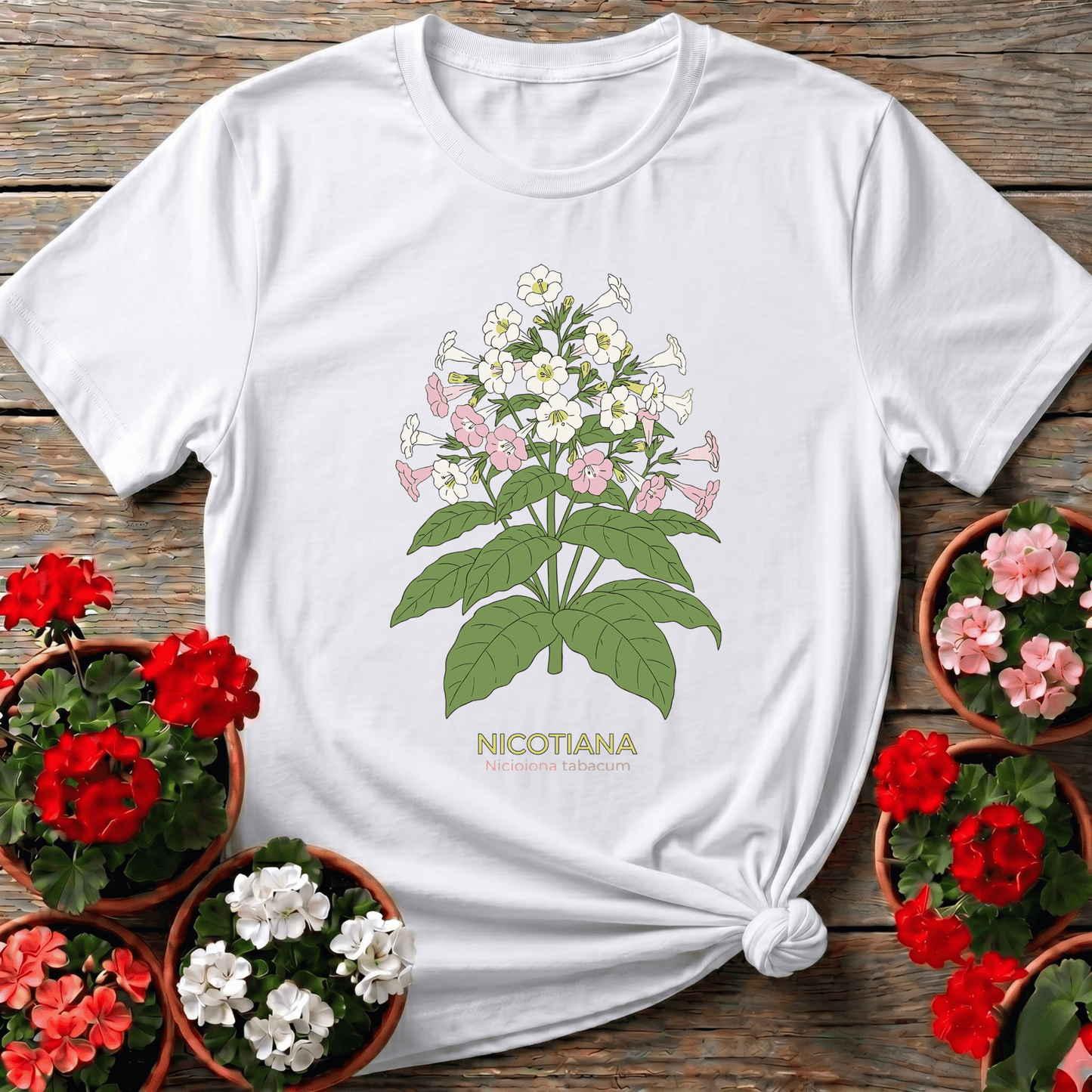 Nicotiana Flowering Tobacco Plant Botanical Garden Shirt - GardeningTshirts