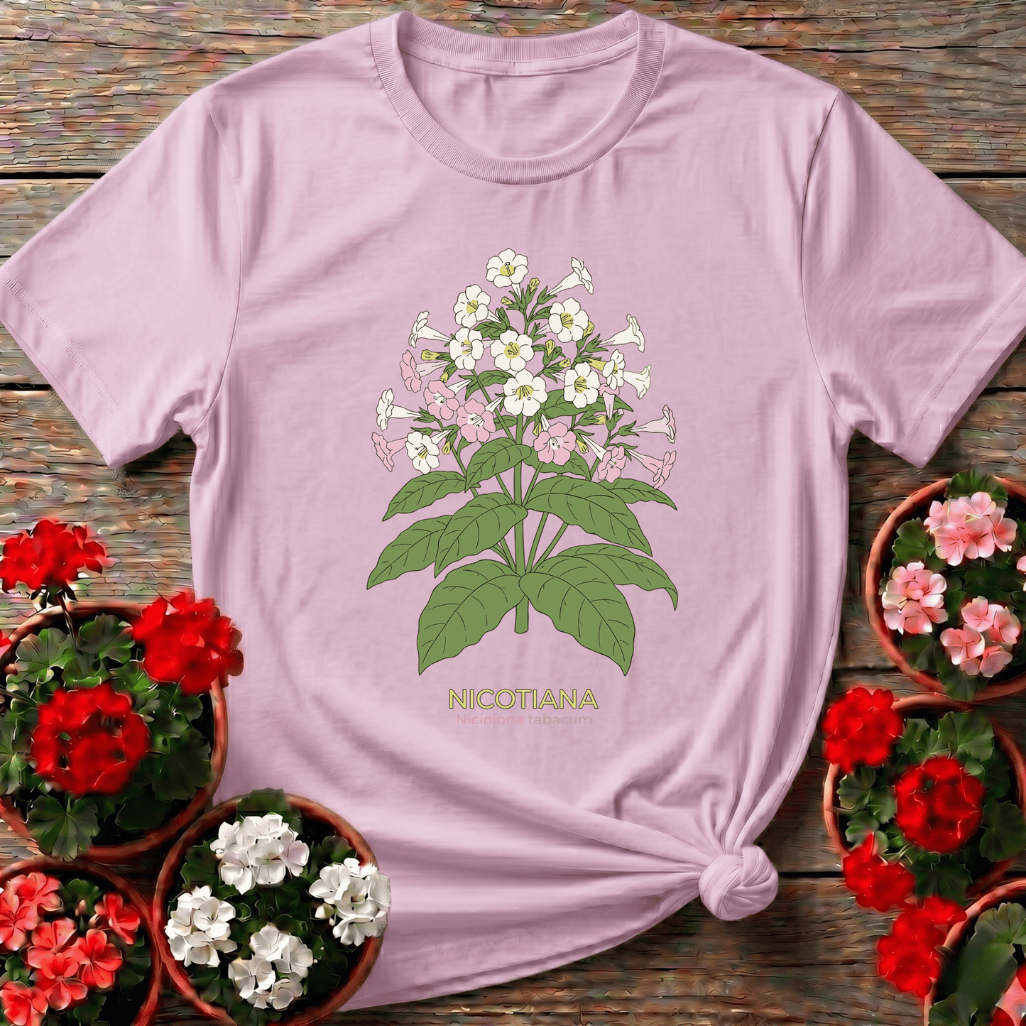 Nicotiana Flowering Tobacco Plant Botanical Garden Shirt - GardeningTshirts