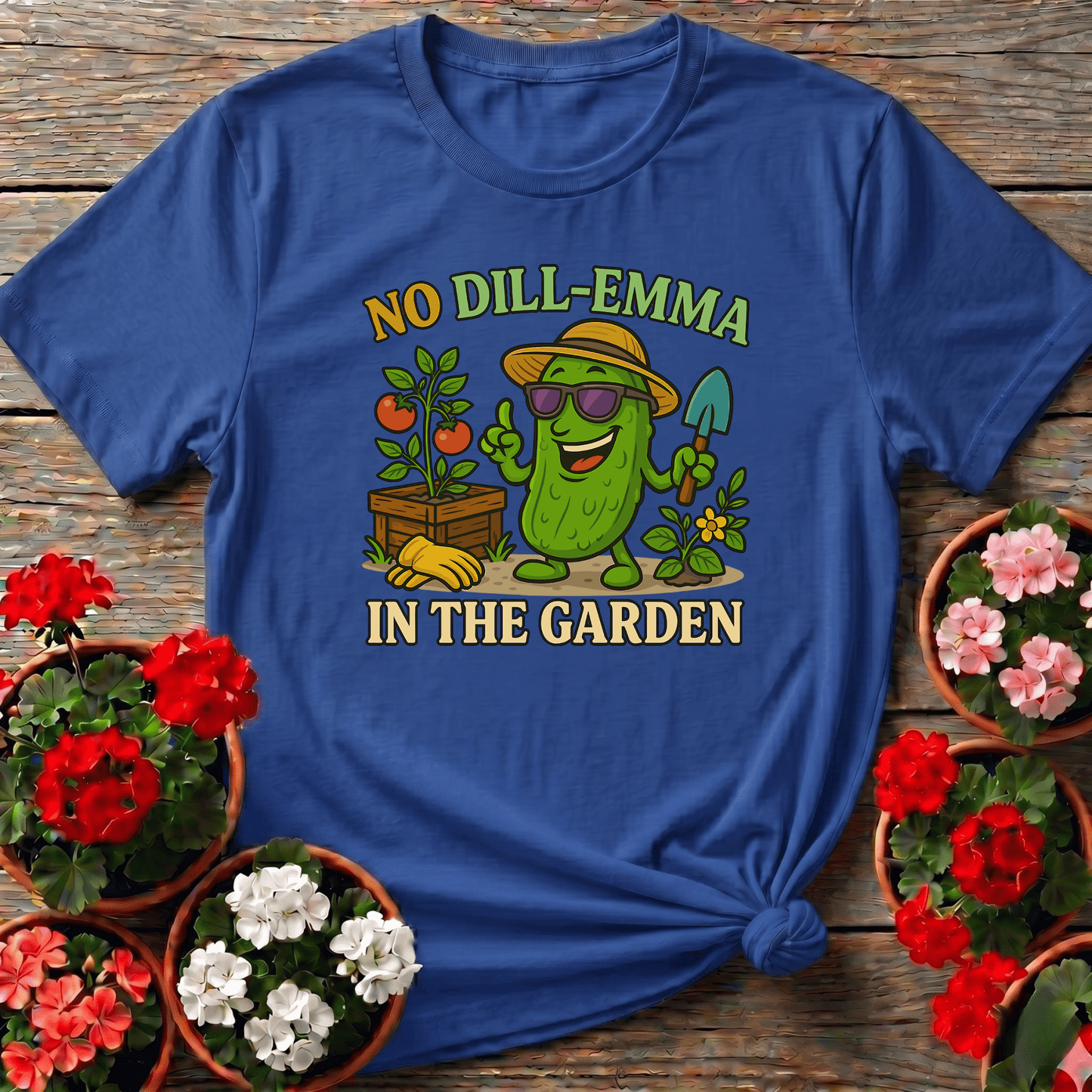 No Dill-Emma In The Garden Funny Gardening Tee - GardeningTshirts