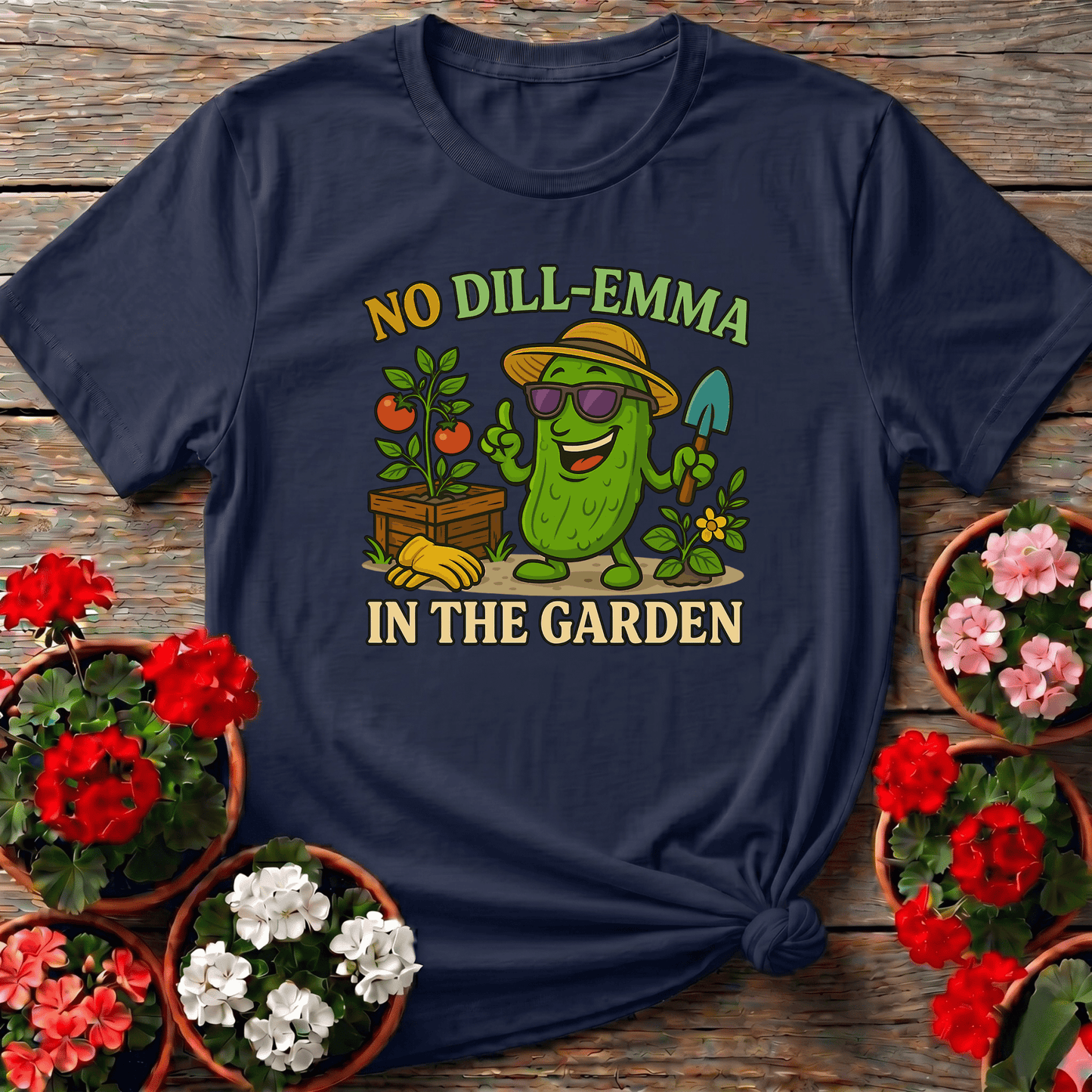 No Dill-Emma In The Garden Funny Gardening Tee - GardeningTshirts