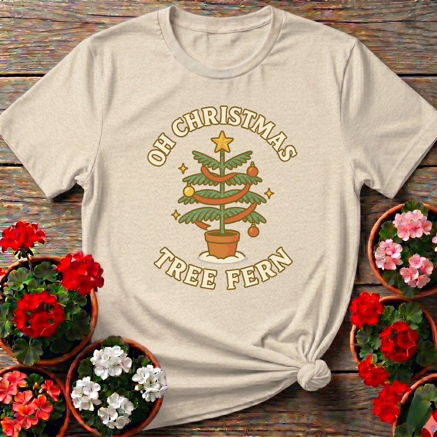 Oh Christmas Tree Fern Funny Holiday T-shirt - GardeningTshirts